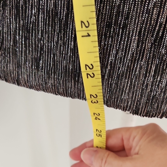 Alfani Metallic Black Blouse with Ruffle Sleeves - Picture 10 of 11